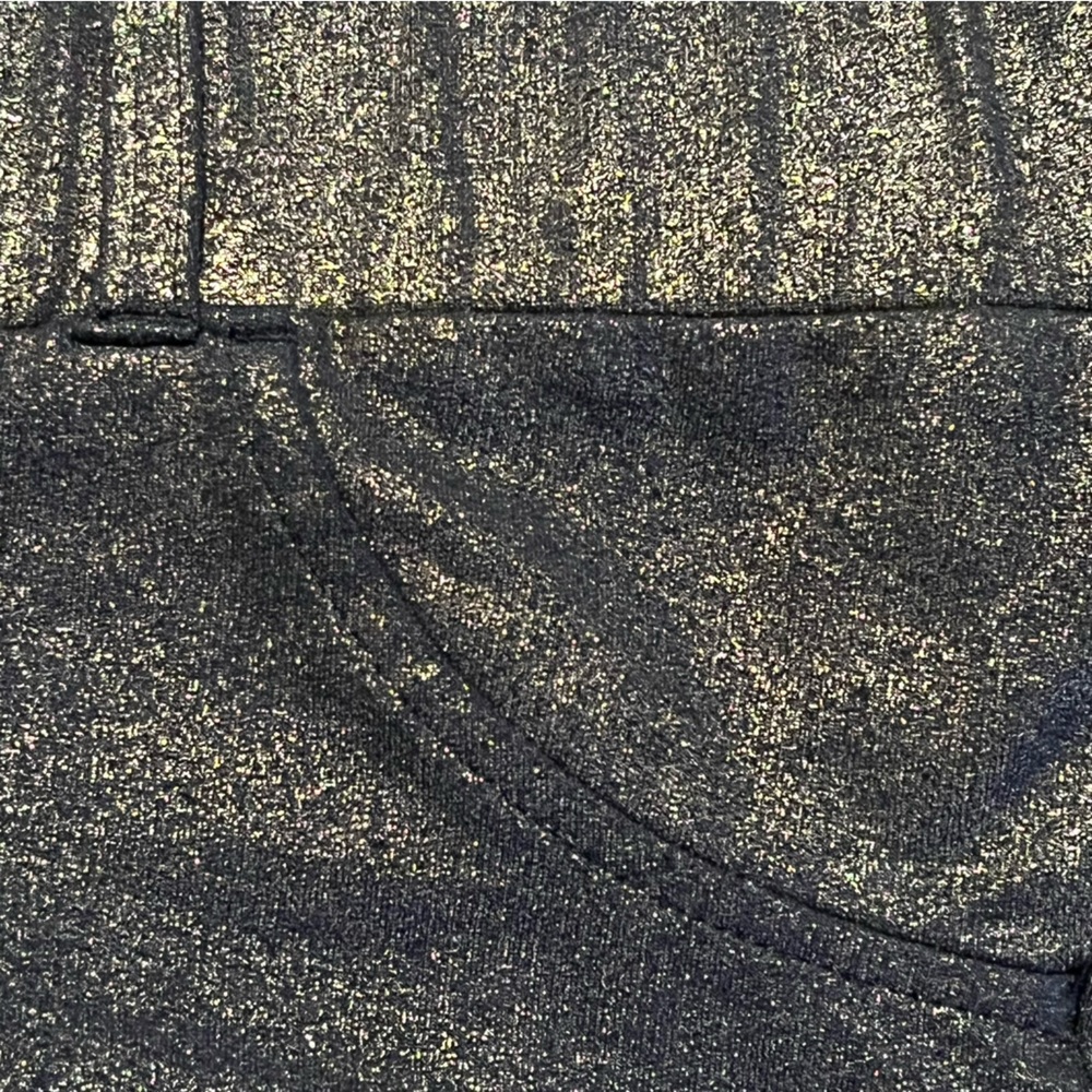 Lane Bryant METALLIC GOLD STRETCH PANTS Size 26 ELASTIC WAISTBAND EUC - Picture 4 of 9